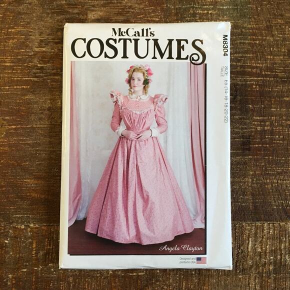 McCalls Sewing Pattern M8304 1890s Tea Dress Historical Costume 14-22UNCUT - Picture 1 of 3